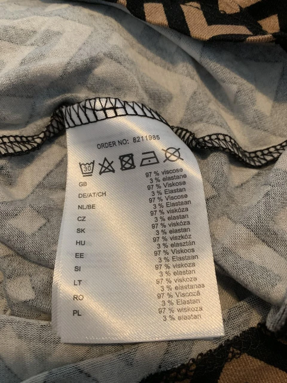 Bruin/zwarte shirt van Page One. Maat S. – photo 4